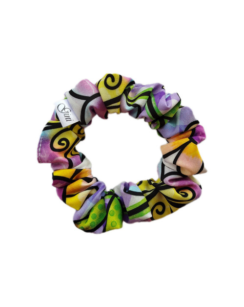 Gini HEDVÁBNÁ scrunchie S - SUNNY DAY