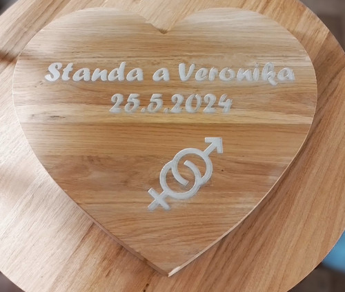 Dubové srdce, velikost 30 cm