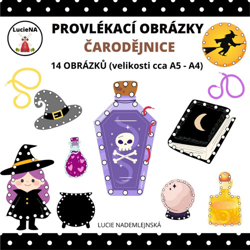 Provlékací Obrázky Čarodějnice — foto 1