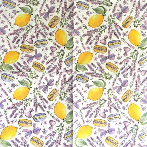 Levandule - citron - makronka