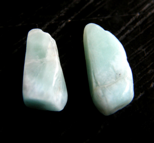 Larimar - tromlované kousky - pár