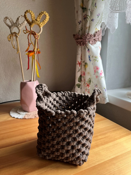 Macramé košík — foto 1