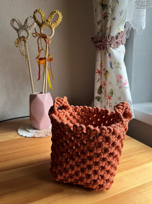 Macramé košík