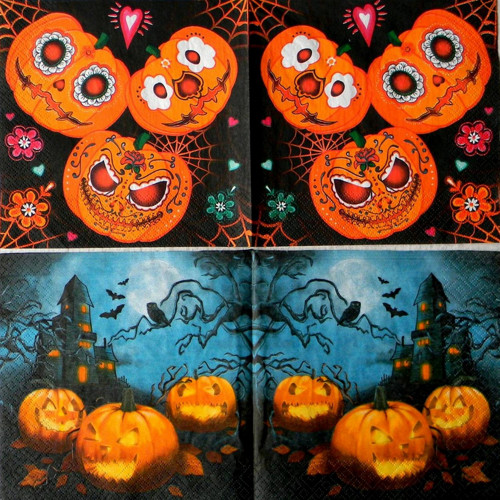 Halloween-tématická sada 1/4 ubrousků - 012