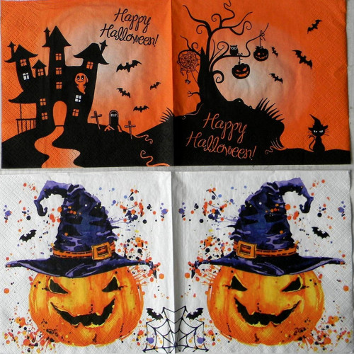 Halloween-tématická sada 1/4 ubrousků - 013