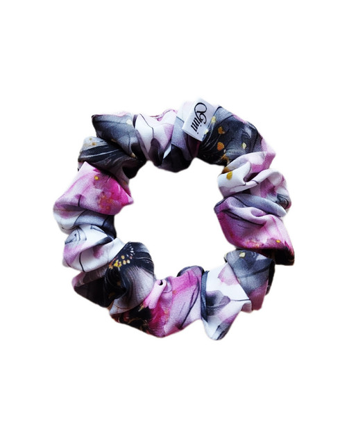 Gini HEDVÁBNÁ scrunchie S - ACUARELA ROSA