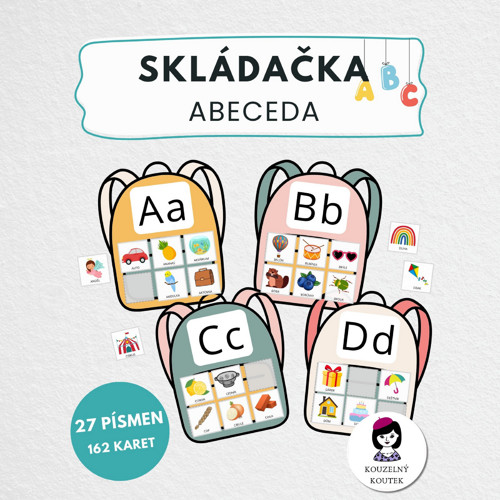 Abeceda skládačka/Quiet book/Busy book (PDF)