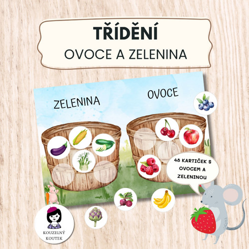 Ovoce a zelenina/skládačka/Quiet book/Busy book