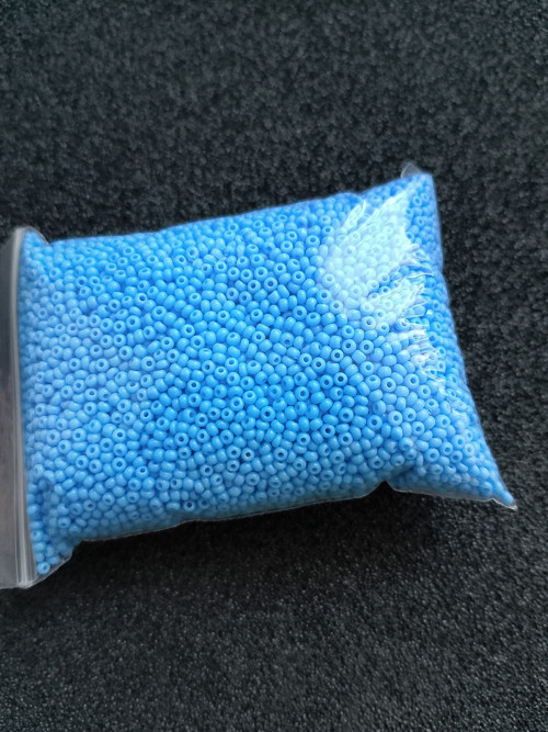 Modré korálky 80g