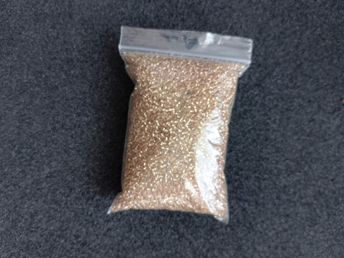 Béžové průsvitné korálky 80g