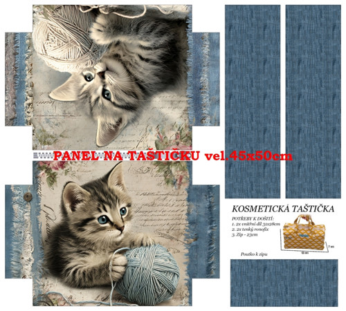 Panel na taštičku bavlna