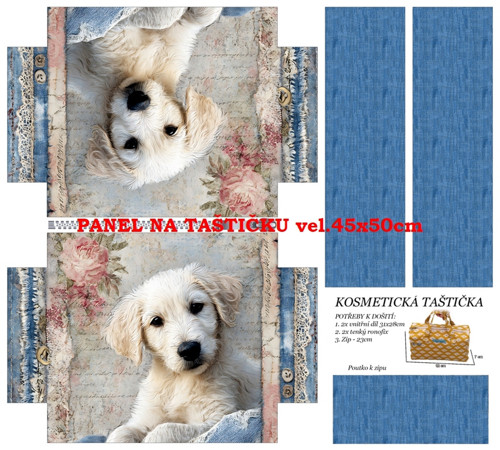 Panel na taštičku bavlna