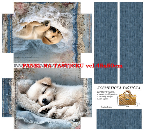 Panel na taštičku bavlna