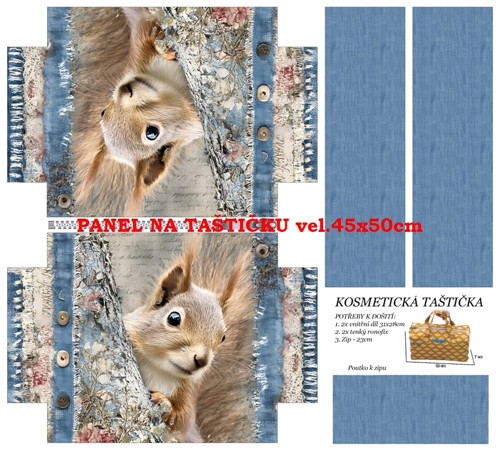 Panel na taštičku bavlna