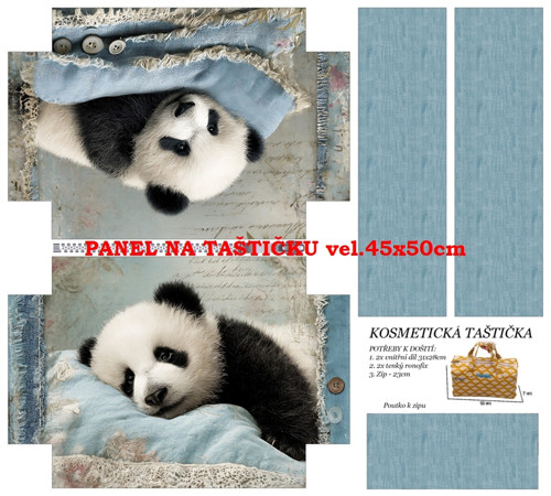 Panel na taštičku bavlna