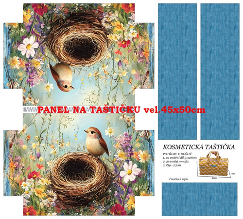 Panel na taštičku bavlna