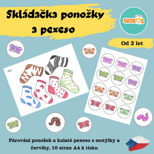 Skládačka ponožky a pexeso