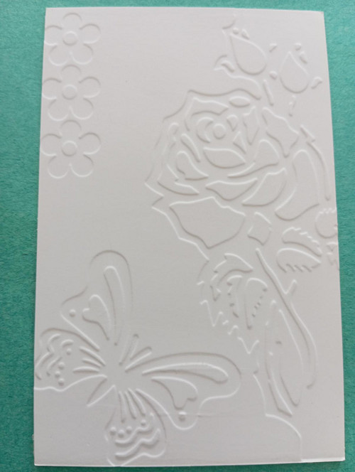 Embossing karta kytka