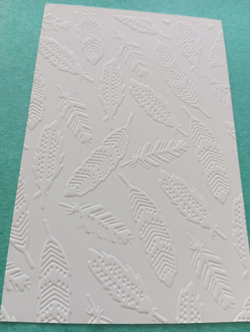 Embossing karta peříčko
