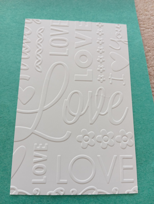 Embossing karta love