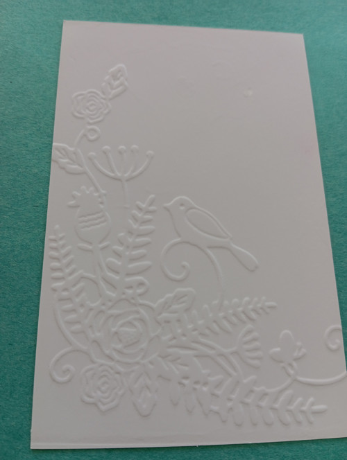 Embossing ptáček