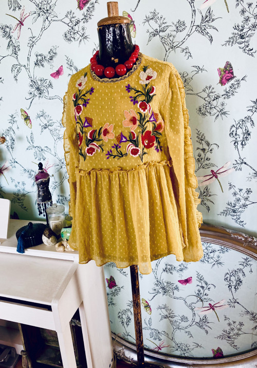 Tunika kurkuma vyšívaná — foto 1