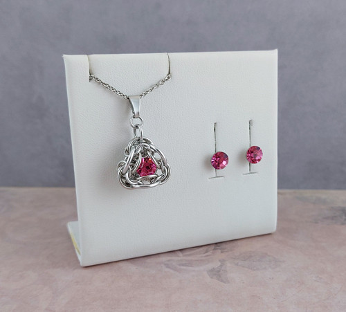 Souprava Swarovski tria růžová