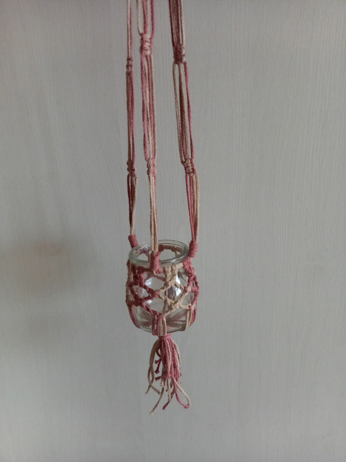Mini macramé závěs