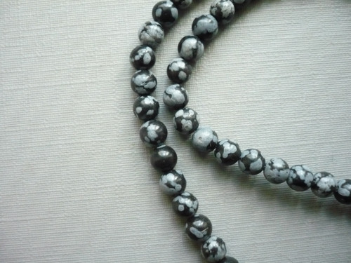 Vrtané kuličky 4,5 mm - obsidián, 10 ks