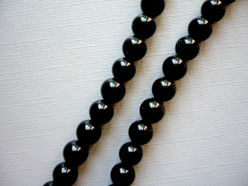 Vrt. korálky 6 mm - obsidián duhový, 2 ks