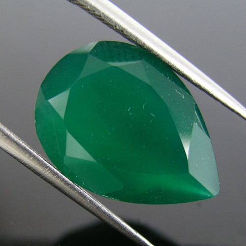 Zelený chalcedon, přírodní barva!, 18,0x12,8x6,4mm