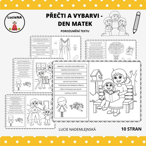 Přečti A Vybarvi - Den Matek