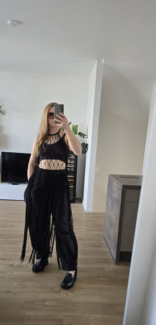 Černý macrame komlet. — foto 1