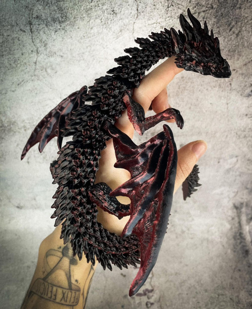 Flexi Fantasy Drak červeno černý