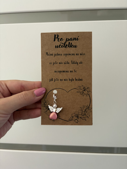 Dárková karta - Andílek pro paní učitelku