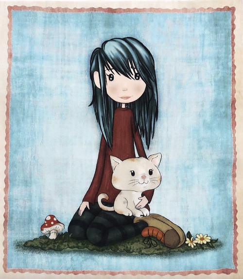 GARDEN GIRLS - látkový panel 25 x 29 cm