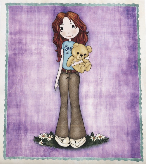 GARDEN GIRLS - látkový panel 25 x 29 cm