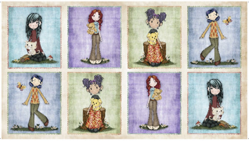 GARDEN GIRLS - látkový panel 60 x 110 cm