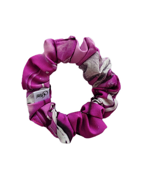 Gini HEDVÁBNÁ scrunchie S - MAGENTA MARBLE — foto 1