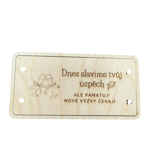 Originální přání k promocím se schovkou na peníze
