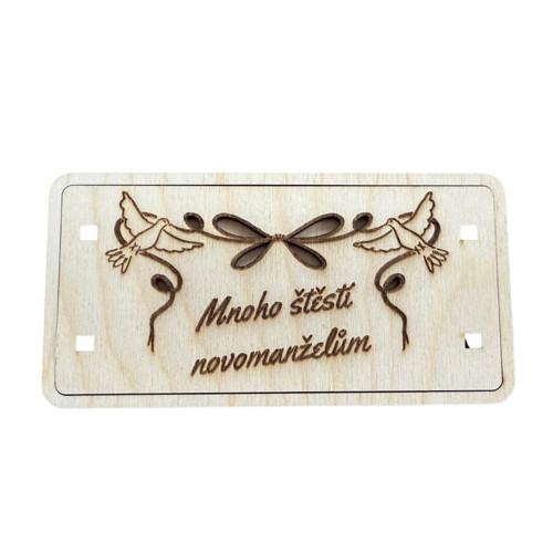 Originální svatební přání se schovkou na peníze