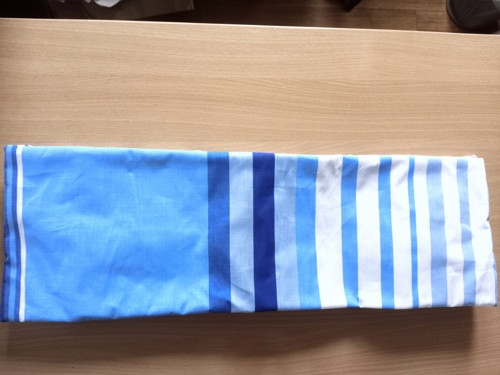 Nahřívací polštářek 20 x 60 modrý proužek