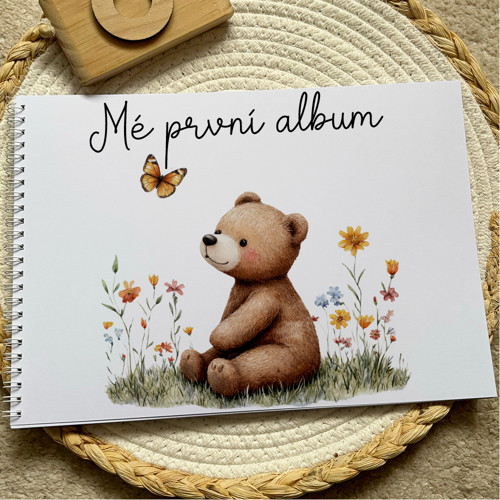 Album vzpomínek - medvídek, potisknuté stránky