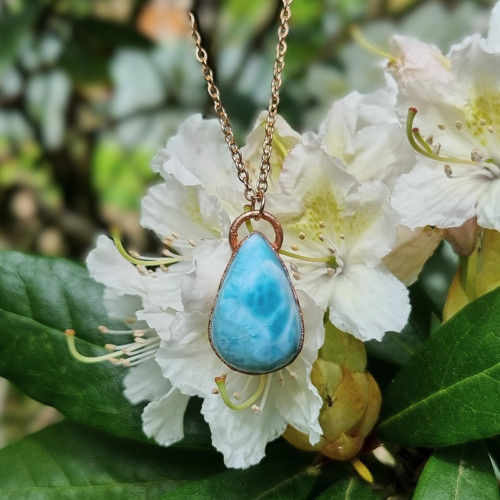 Larimar vzácný minerál - šperk/náhrdelník