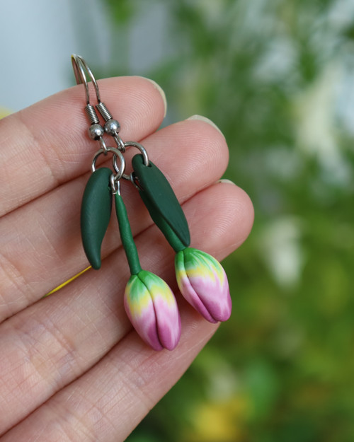 Náušnice - tulipány — foto 1