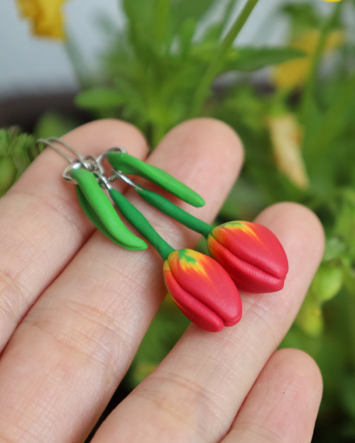 Náušnice - tulipány — foto 1