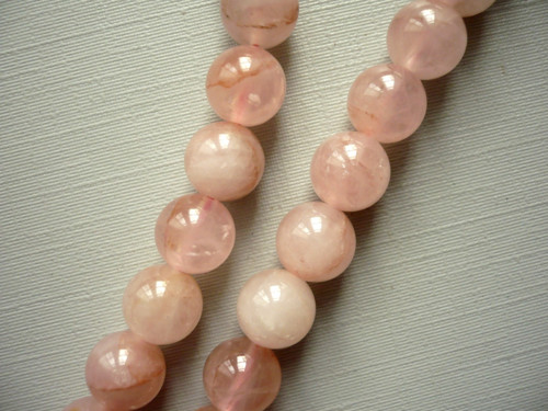 Vrt. korálky 8 mm - růžový chalcedon, 1 ks