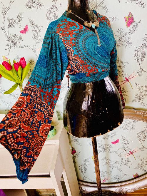 Top etno boho zavinovací — foto 1