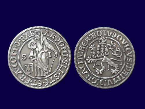 Jáchymovský 1/4 TOLAR - Alpaka, patina