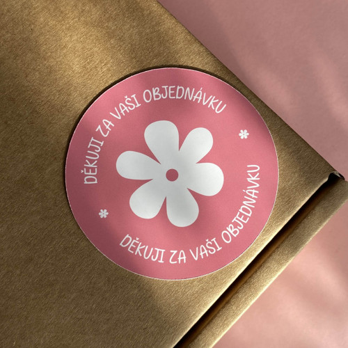 Samolepky na balíčky „Děkuji za vaši objednávku“